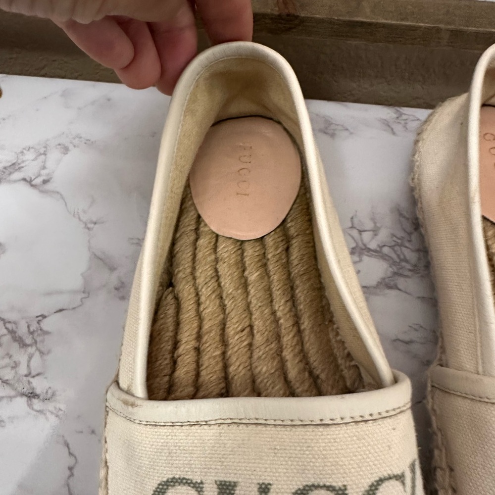 Gucci Gg Logo Web Leather Trimmed
Canvas Espadrilles - Picture 2 of 15